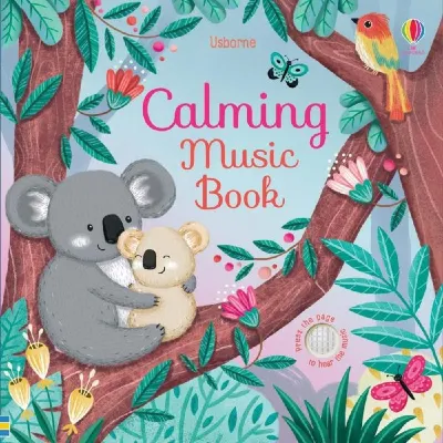 Calming Music Book - עם איור של אמא קואלה וגור קואלה מחובקים על העץ