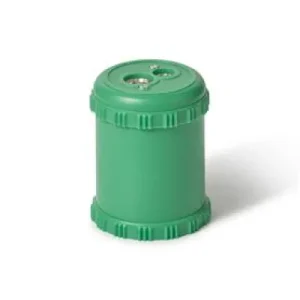 מחדד בצורת גליל בצבע ירוק, עם שני פתחים, צר ורחב.