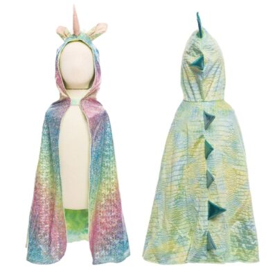 גלימה דו צדדית - חד קרן/דרקון - 3-6