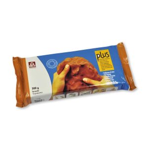 אריזת חימר PLUS 500G בצבע חום