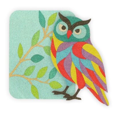 תמונת חול צבעוני של ינשוף