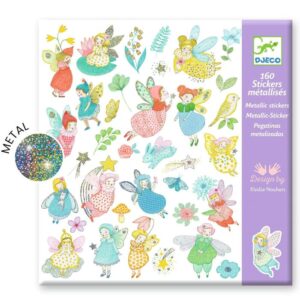 Djeco Metallic Stickers פיות עם פס סגול